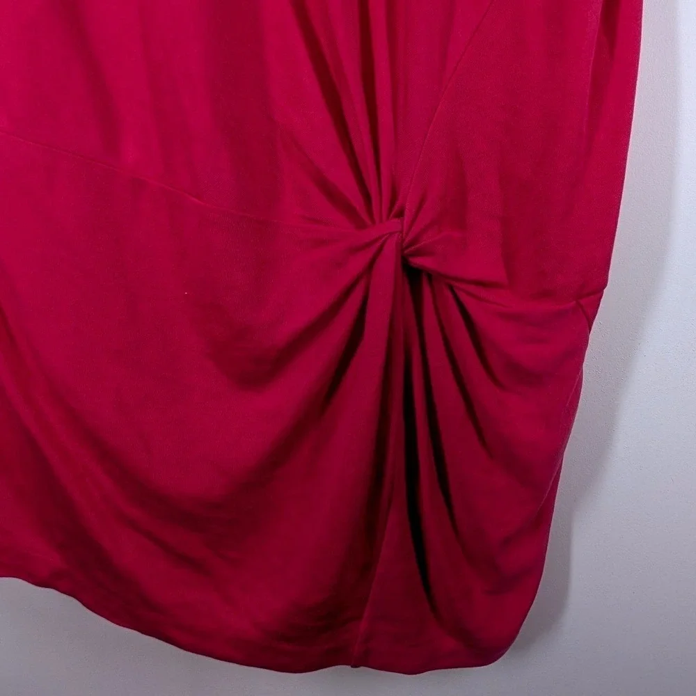 Rag & Bone Pink Marina Twisted Front Knot Short Sleeve Crew Neck T-Shirt Small - Picture 4 of 7